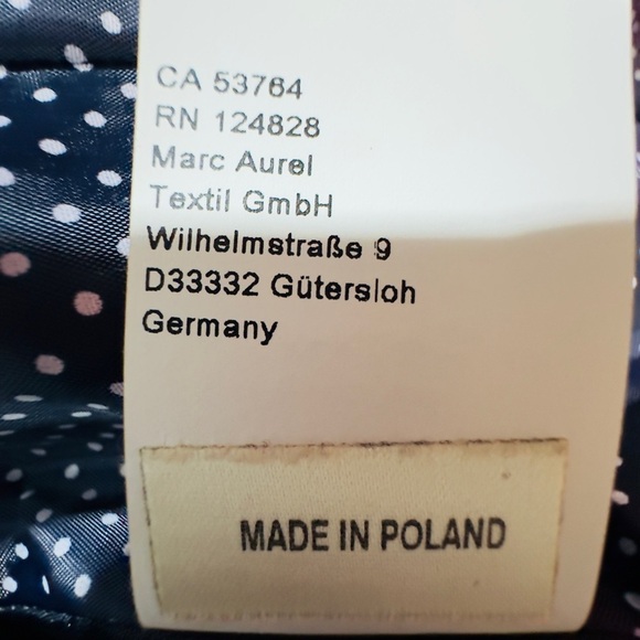 Striped Navy blue and White Women's Jacket - Picture 11 of 11